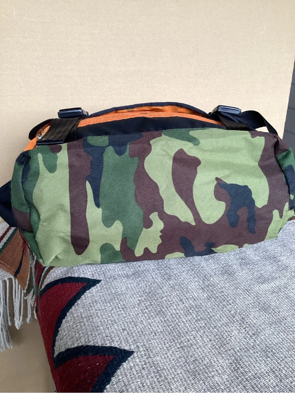 Parcel New York brown camo messenger bag rugged nylon commuter bag